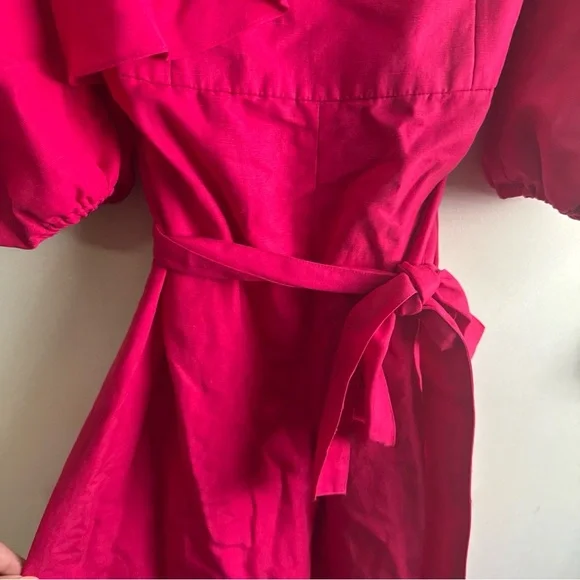 Club Monaco women’s bright pink size 2 off shoulder ruffle top jumpsuit - Picture 5 of 8